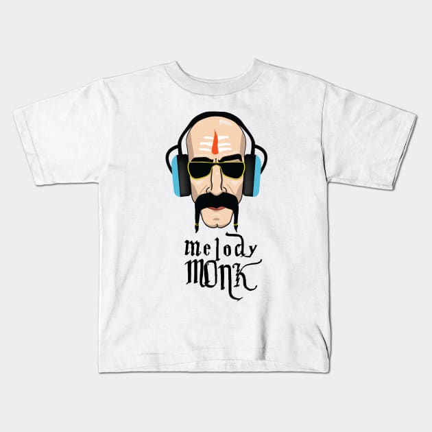 Melody Monk Kids T-Shirt by HurdyGurdy